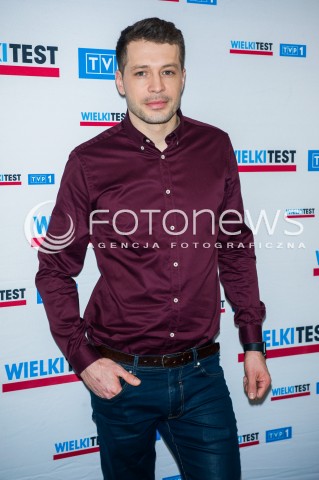 22.02.2016 WARSZAWA TVP<br />WIELKI TEST WIEDZY EKONOMICZNEJ<br />N/Z ANDRZEJ MLYNARCZYK<br /> 