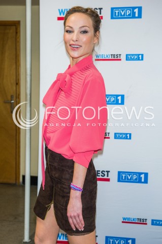  22.02.2016 WARSZAWA TVP<br />WIELKI TEST WIEDZY EKONOMICZNEJ<br />N/Z WERONIKA KSIAZKIEWICZ<br /> 