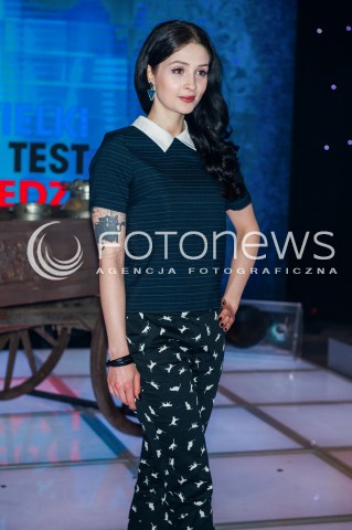  22.02.2016 WARSZAWA TVP<br />WIELKI TEST WIEDZY EKONOMICZNEJ<br />N/Z ANNA MATYSIAK<br /> 