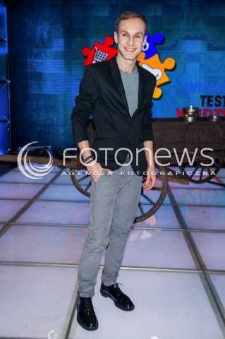  22.02.2016 WARSZAWA TVP<br />WIELKI TEST WIEDZY EKONOMICZNEJ<br />N/Z ARTUR CHAMSKI<br /> 