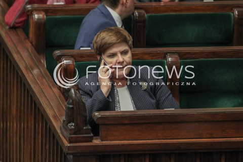  25.02.2016 WARSZAWA SEJM<br />POSIEDZENIE SEJMU RP<br />N/Z PREMIER BEATA SZYDLO<br /> 