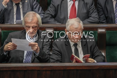  25.02.2016 WARSZAWA SEJM<br />POSIEDZENIE SEJMU RP<br />N/Z JAROSLAW KACZYNSKI RYSZARD TERLECKI<br /> 