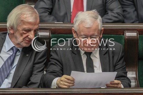  25.02.2016 WARSZAWA SEJM<br />POSIEDZENIE SEJMU RP<br />N/Z JAROSLAW KACZYNSKI RYSZARD TERLECKI<br /> 