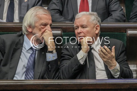  25.02.2016 WARSZAWA SEJM<br />POSIEDZENIE SEJMU RP<br />N/Z JAROSLAW KACZYNSKI RYSZARD TERLECKI<br /> 