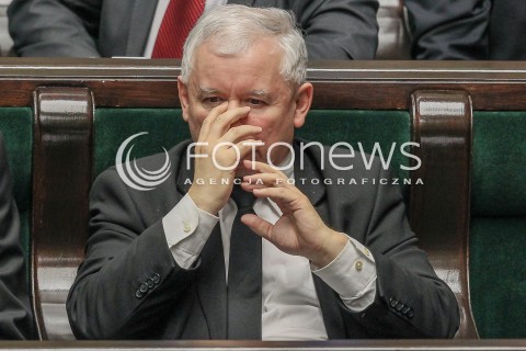  25.02.2016 WARSZAWA SEJM<br />POSIEDZENIE SEJMU RP<br />N/Z JAROSLAW KACZYNSKI<br /> 