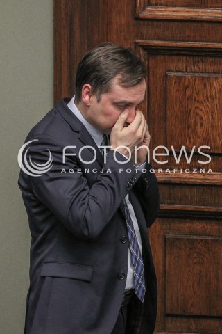  25.02.2016 WARSZAWA SEJM<br />POSIEDZENIE SEJMU RP<br />N/Z ZBIGNIEW ZIOBRO<br /> 