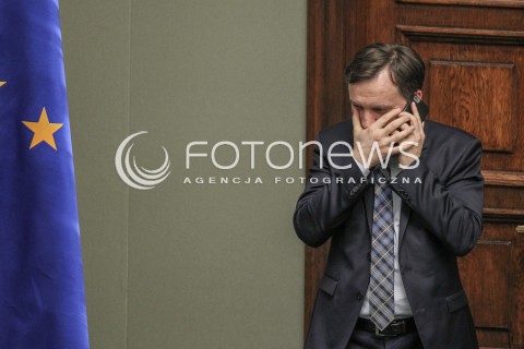  25.02.2016 WARSZAWA SEJM<br />POSIEDZENIE SEJMU RP<br />N/Z ZBIGNIEW ZIOBRO<br /> 