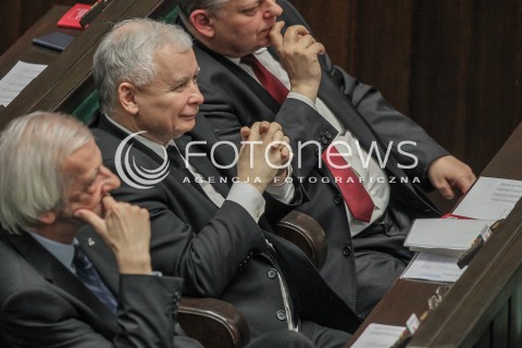  25.02.2016 WARSZAWA SEJM<br />POSIEDZENIE SEJMU RP<br />N/Z JAROSLAW KACZYNSKI<br /> 