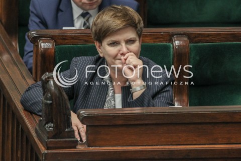  25.02.2016 WARSZAWA SEJM<br />POSIEDZENIE SEJMU RP<br />N/Z PREMIER BEATA SZYDLO<br /> 