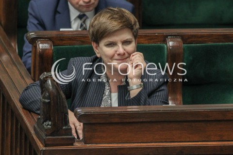  25.02.2016 WARSZAWA SEJM<br />POSIEDZENIE SEJMU RP<br />N/Z PREMIER BEATA SZYDLO<br /> 