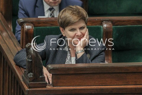  25.02.2016 WARSZAWA SEJM<br />POSIEDZENIE SEJMU RP<br />N/Z PREMIER BEATA SZYDLO<br /> 
