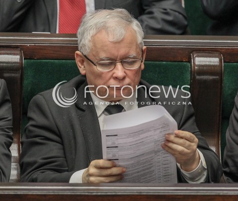  25.02.2016 WARSZAWA SEJM<br />POSIEDZENIE SEJMU RP<br />N/Z JAROSLAW KACZYNSKI<br /> 