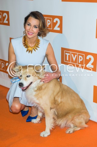  25.02.2016 WARSZAWA<br />WIOSENNA RAMOWKA TVP2<br />N/Z ANNA POPEK Z PSEM PIES<br /> 
