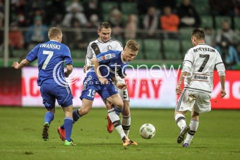  28.02.2016 WARSZAWA PILKA NOZNA <br />FOOTBALL EKSTRAKLASA STADION LEGII<br />MECZ LEGIA WARSZAWA - RUCH CHORZOW<br />N/Z TOMASZ PODGORSKI ARTUR JEDRZEJCZYK<br /> 
