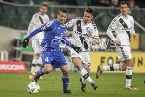  28.02.2016 WARSZAWA PILKA NOZNA <br />FOOTBALL EKSTRAKLASA STADION LEGII<br />MECZ LEGIA WARSZAWA - RUCH CHORZOW<br />N/Z LUKASZ SURMA ARIEL BORYSIUK<br /> 
