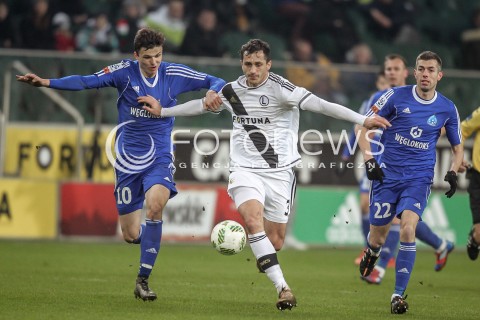 28.02.2016 WARSZAWA PILKA NOZNA <br />FOOTBALL EKSTRAKLASA STADION LEGII<br />MECZ LEGIA WARSZAWA - RUCH CHORZOW<br />N/Z TOMASZ JODLOWIEC PATRYK LIPSKI<br /> 