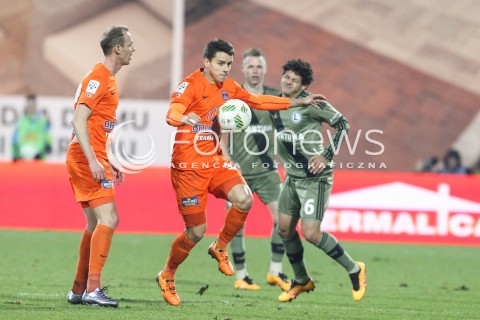  02.03.2016 NIECIECZA <br />PILKA NOZNA T-MOBILE EKSTRAKLASA SEZON 2015/2016 <br />FOOTBALL POLISH EKSTRAKLASA SEASON 2015/16<br />MECZ TERMALICA BRUK-BET NIECIECZA - LEGIA WARSZAWA <br />N/Z DAWID PLIZGA GUILHERME C. MARQUES <br /> 