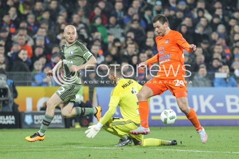  02.03.2016 NIECIECZA <br />PILKA NOZNA T-MOBILE EKSTRAKLASA SEZON 2015/2016 <br />FOOTBALL POLISH EKSTRAKLASA SEASON 2015/16<br />MECZ TERMALICA BRUK-BET NIECIECZA - LEGIA WARSZAWA <br />N/Z WOJCIECH KEDZIORA ARKADIUSZ MALARZ MICHAL PAZDAN BRAMKA GOL NA 1:0 DLA NIECIECZY <br /> 