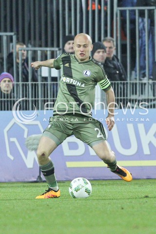  02.03.2016 NIECIECZA <br />PILKA NOZNA T-MOBILE EKSTRAKLASA SEZON 2015/2016 <br />FOOTBALL POLISH EKSTRAKLASA SEASON 2015/16<br />MECZ TERMALICA BRUK-BET NIECIECZA - LEGIA WARSZAWA <br />N/Z MICHAL PAZDAN SYLWETKA <br /> 