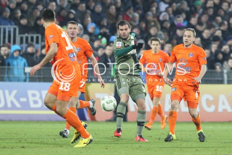  02.03.2016 NIECIECZA <br />PILKA NOZNA T-MOBILE EKSTRAKLASA SEZON 2015/2016 <br />FOOTBALL POLISH EKSTRAKLASA SEASON 2015/16<br />MECZ TERMALICA BRUK-BET NIECIECZA - LEGIA WARSZAWA <br />N/Z NEMANJA NIKOLIC BARTLOMIEJ BABIARZ ARTEM PUTIVTSEV <br /> 