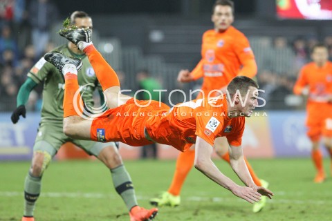  02.03.2016 NIECIECZA <br />PILKA NOZNA T-MOBILE EKSTRAKLASA SEZON 2015/2016 <br />FOOTBALL POLISH EKSTRAKLASA SEASON 2015/16<br />MECZ TERMALICA BRUK-BET NIECIECZA - LEGIA WARSZAWA <br />N/Z ARTEM PUTIVTSEV SYLWETKA SZCZUPAK<br /> 