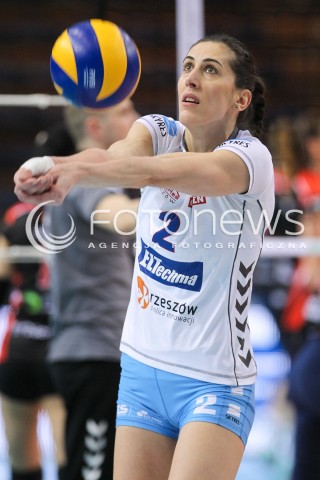  07.03.2016 RZESZOW<br />SIATKOWKA ORLEN LIGA 2015/2016 WOMEN VOLLEYBALL POLAND POLISH ORLENLIGA LEAGUE SEASON 2015/2016<br />MECZ DEVELOPRES SKYRES RZESZOW - KS PALAC BYDGOSZCZ<br />N/Z ANA OTASEVIC SYLWETKA <br /> 