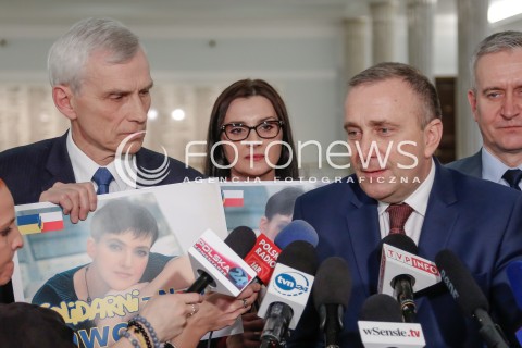  09.03.2016 WARSZAWA SEJM<br />APEL O UWOLNIENIE NADII SAWCZENKO<br />N/Z GRZEGORZ SCHETYNA<br /> 