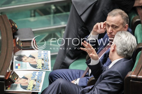  09.03.2016 WARSZAWA SEJM<br />APEL O UWOLNIENIE NADII SAWCZENKO<br />N/Z GRZEGORZ SCHETYNA<br /> 