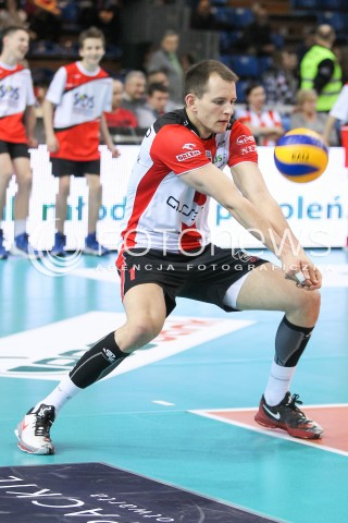  11.03.2016 RZESZOW<br />SIATKOWKA PLUSLIGA 2015/2016 MEN VOLLEYBALL POLAND POLISH PLUS LIGA LEAGUE SEASON 2015/2016<br />MECZ ASSECO RESOVIA RZESZOW - CERRAD CZARNI RADOM<br />N/Z BARTOSZ KUREK SYLWETKA <br /> 