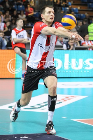  11.03.2016 RZESZOW<br />SIATKOWKA PLUSLIGA 2015/2016 MEN VOLLEYBALL POLAND POLISH PLUS LIGA LEAGUE SEASON 2015/2016<br />MECZ ASSECO RESOVIA RZESZOW - CERRAD CZARNI RADOM<br />N/Z BARTOSZ KUREK SYLWETKA <br /> 