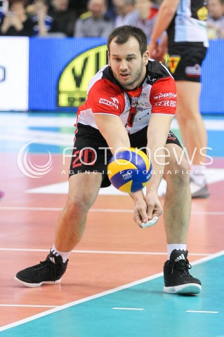  11.03.2016 RZESZOW<br />SIATKOWKA PLUSLIGA 2015/2016 MEN VOLLEYBALL POLAND POLISH PLUS LIGA LEAGUE SEASON 2015/2016<br />MECZ ASSECO RESOVIA RZESZOW - CERRAD CZARNI RADOM<br />N/Z DOMINIK WITCZAK SYLWETKA <br /> 