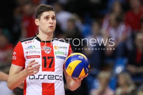  11.03.2016 RZESZOW<br />SIATKOWKA PLUSLIGA 2015/2016 MEN VOLLEYBALL POLAND POLISH PLUS LIGA LEAGUE SEASON 2015/2016<br />MECZ ASSECO RESOVIA RZESZOW - CERRAD CZARNI RADOM<br />N/Z NIKOLAY PENCHEV ( NIKOLAJ PENCZEW ) SYLWETKA <br /> 