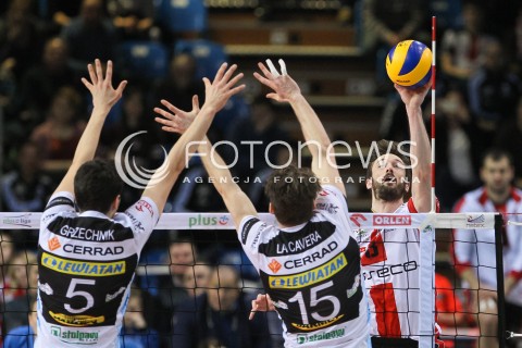  11.03.2016 RZESZOW<br />SIATKOWKA PLUSLIGA 2015/2016 MEN VOLLEYBALL POLAND POLISH PLUS LIGA LEAGUE SEASON 2015/2016<br />MECZ ASSECO RESOVIA RZESZOW - CERRAD CZARNI RADOM<br />N/Z JULIEN LYNEEL <br /> 