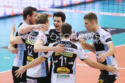  11.03.2016 RZESZOW<br />SIATKOWKA PLUSLIGA 2015/2016 MEN VOLLEYBALL POLAND POLISH PLUS LIGA LEAGUE SEASON 2015/2016<br />MECZ ASSECO RESOVIA RZESZOW - CERRAD CZARNI RADOM<br />N/Z BARTLOMIEJ GRZECHNIK BARTLOMIEJ BOLADZ RADOSC EMOCJE <br /> 
