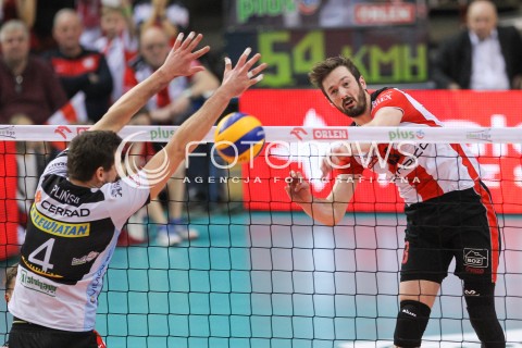  11.03.2016 RZESZOW<br />SIATKOWKA PLUSLIGA 2015/2016 MEN VOLLEYBALL POLAND POLISH PLUS LIGA LEAGUE SEASON 2015/2016<br />MECZ ASSECO RESOVIA RZESZOW - CERRAD CZARNI RADOM<br />N/Z JULIEN LYNEEL <br /> 