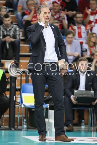  11.03.2016 RZESZOW<br />SIATKOWKA PLUSLIGA 2015/2016 MEN VOLLEYBALL POLAND POLISH PLUS LIGA LEAGUE SEASON 2015/2016<br />MECZ ASSECO RESOVIA RZESZOW - CERRAD CZARNI RADOM<br />N/Z ANDRZEJ KOWAL - I TRENER ( HEAD COACH ) SYLWETKA <br /> 