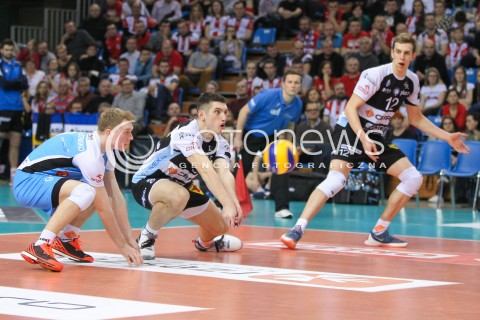  11.03.2016 RZESZOW<br />SIATKOWKA PLUSLIGA 2015/2016 MEN VOLLEYBALL POLAND POLISH PLUS LIGA LEAGUE SEASON 2015/2016<br />MECZ ASSECO RESOVIA RZESZOW - CERRAD CZARNI RADOM<br />N/Z WOJCIECH ZALINSKI ARTUR SZALPUK ADAM KOWALSKI <br /> 