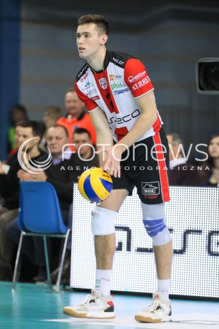  11.03.2016 RZESZOW<br />SIATKOWKA PLUSLIGA 2015/2016 MEN VOLLEYBALL POLAND POLISH PLUS LIGA LEAGUE SEASON 2015/2016<br />MECZ ASSECO RESOVIA RZESZOW - CERRAD CZARNI RADOM<br />N/Z THOMAS JAESCHKE SYLWETKA <br /> 