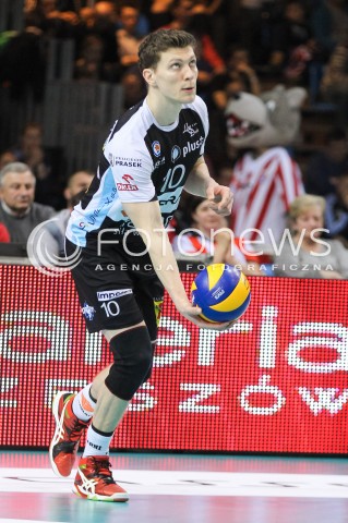  11.03.2016 RZESZOW<br />SIATKOWKA PLUSLIGA 2015/2016 MEN VOLLEYBALL POLAND POLISH PLUS LIGA LEAGUE SEASON 2015/2016<br />MECZ ASSECO RESOVIA RZESZOW - CERRAD CZARNI RADOM<br />N/Z LUCAS KAMPA SYLWETKA <br /> 