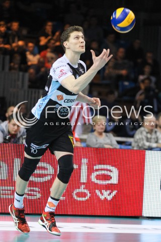  11.03.2016 RZESZOW<br />SIATKOWKA PLUSLIGA 2015/2016 MEN VOLLEYBALL POLAND POLISH PLUS LIGA LEAGUE SEASON 2015/2016<br />MECZ ASSECO RESOVIA RZESZOW - CERRAD CZARNI RADOM<br />N/Z LUCAS KAMPA SYLWETKA <br /> 
