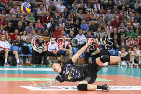  11.03.2016 RZESZOW<br />SIATKOWKA PLUSLIGA 2015/2016 MEN VOLLEYBALL POLAND POLISH PLUS LIGA LEAGUE SEASON 2015/2016<br />MECZ ASSECO RESOVIA RZESZOW - CERRAD CZARNI RADOM<br />N/Z KRZYSZTOF IGNACZAK SYLWETKA <br /> 