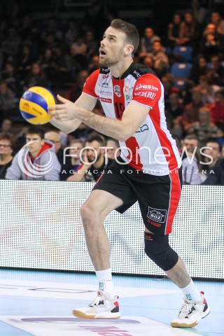  11.03.2016 RZESZOW<br />SIATKOWKA PLUSLIGA 2015/2016 MEN VOLLEYBALL POLAND POLISH PLUS LIGA LEAGUE SEASON 2015/2016<br />MECZ ASSECO RESOVIA RZESZOW - CERRAD CZARNI RADOM<br />N/Z RUSSELL HOLMES SYLWETKA <br /> 