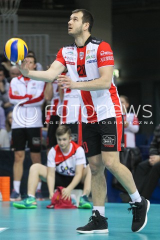  11.03.2016 RZESZOW<br />SIATKOWKA PLUSLIGA 2015/2016 MEN VOLLEYBALL POLAND POLISH PLUS LIGA LEAGUE SEASON 2015/2016<br />MECZ ASSECO RESOVIA RZESZOW - CERRAD CZARNI RADOM<br />N/Z DOMINIK WITCZAK SYLWETKA <br /> 