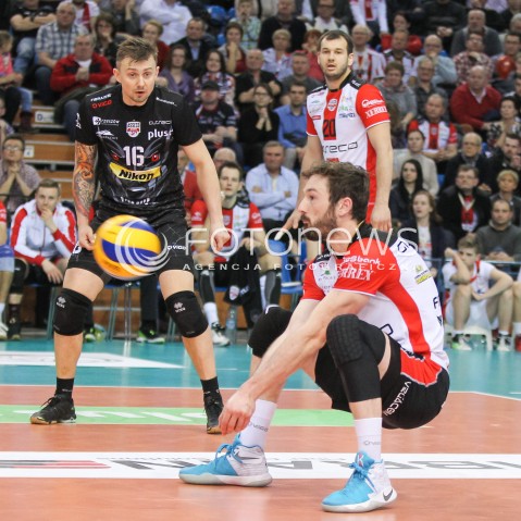  11.03.2016 RZESZOW<br />SIATKOWKA PLUSLIGA 2015/2016 MEN VOLLEYBALL POLAND POLISH PLUS LIGA LEAGUE SEASON 2015/2016<br />MECZ ASSECO RESOVIA RZESZOW - CERRAD CZARNI RADOM<br />N/Z JULIEN LYNEEL KRZYSZTOF IGNACZAK <br /> 
