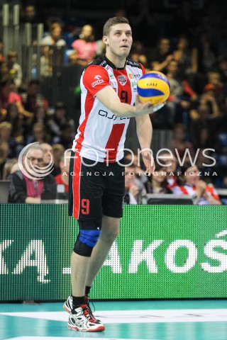  11.03.2016 RZESZOW<br />SIATKOWKA PLUSLIGA 2015/2016 MEN VOLLEYBALL POLAND POLISH PLUS LIGA LEAGUE SEASON 2015/2016<br />MECZ ASSECO RESOVIA RZESZOW - CERRAD CZARNI RADOM<br />N/Z DMYTRO PASHYTSKYY ( PASZYCKI ) SYLWETKA <br /> 