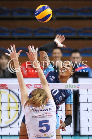  12.03.2016 RZESZOW<br />SIATKOWKA ORLEN LIGA 2015/2016 WOMEN VOLLEYBALL POLAND POLISH ORLENLIGA LEAGUE SEASON 2015/2016<br />MECZ DEVELOPRES SKYRES RZESZOW - CHEMIK POLICE<br />N/Z YONKAIRA PAOLA PENA <br /> 