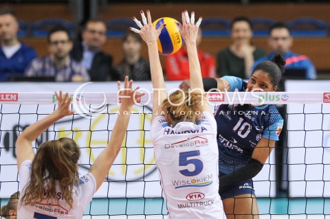  12.03.2016 RZESZOW<br />SIATKOWKA ORLEN LIGA 2015/2016 WOMEN VOLLEYBALL POLAND POLISH ORLENLIGA LEAGUE SEASON 2015/2016<br />MECZ DEVELOPRES SKYRES RZESZOW - CHEMIK POLICE<br />N/Z YONKAIRA PAOLA PENA <br /> 