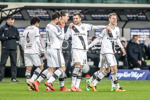  16.03.2016 WARSZAWA PILKA NOZNA <br />FOOTBALL PUCHAR POLSKI STADION LEGII<br />MECZ LEGIA WARSZAWA - ZAWISZA BYDGOSZCZ<br />N/Z RADOSC LEGII PO STRZELONEJ BRAMCE BRAMKA GOL<br /> 