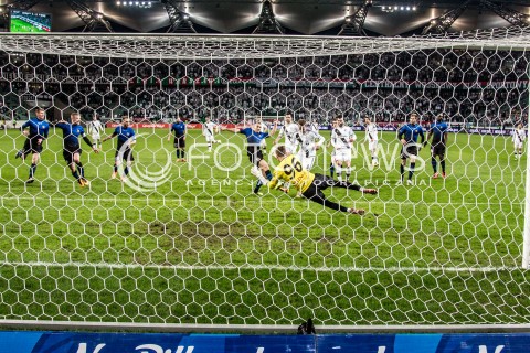  16.03.2016 WARSZAWA PILKA NOZNA <br />FOOTBALL PUCHAR POLSKI STADION LEGII<br />MECZ LEGIA WARSZAWA - ZAWISZA BYDGOSZCZ<br />N/Z STRZAL GOL NA BRAMKE ZAWISZA BYDGOSZCZ OBRONIONY KARNY<br /> 