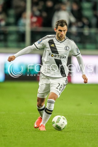  16.03.2016 WARSZAWA PILKA NOZNA <br />FOOTBALL PUCHAR POLSKI STADION LEGII<br />MECZ LEGIA WARSZAWA - ZAWISZA BYDGOSZCZ<br />N/Z LUKASZ BROZ<br /> 